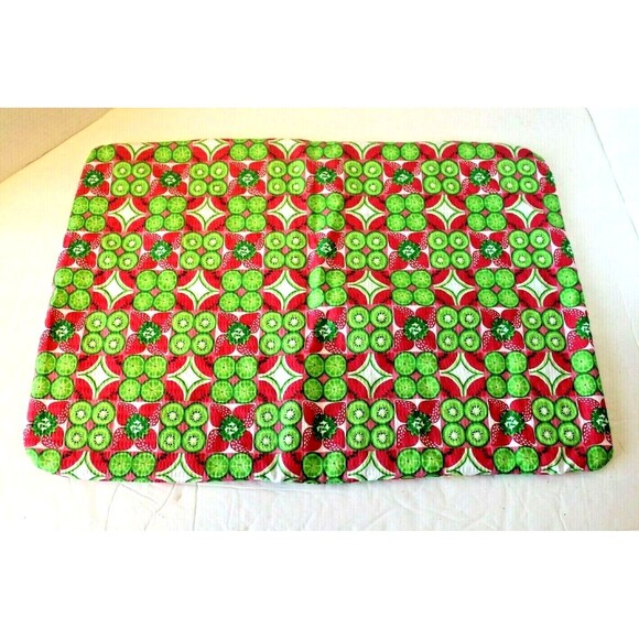 Placemats Vintage Set of 4 Green Yellow Red Watermelon Lemon Lime Table Mats - Picture 3 of 4